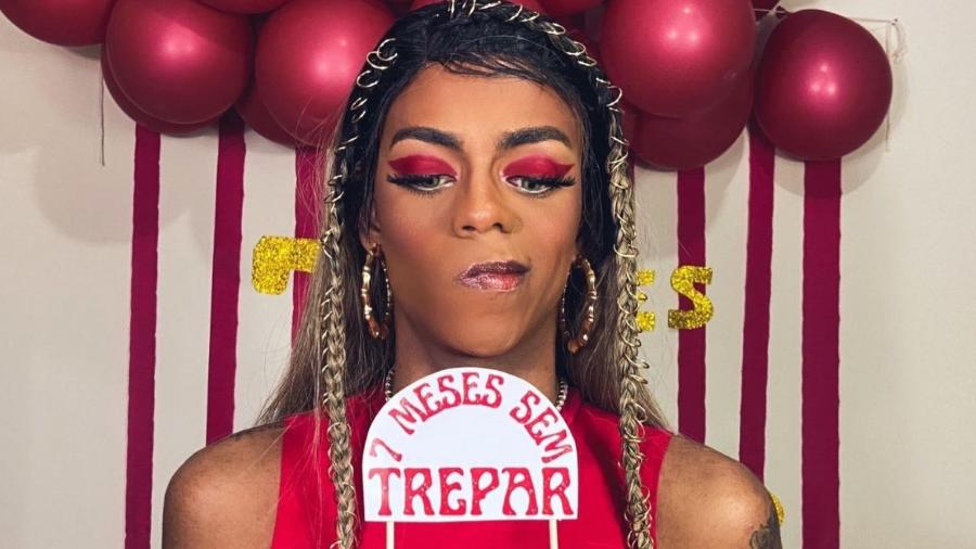 A cantora de funk drag queen Nininha Problemática  - Reprodução/Twitter