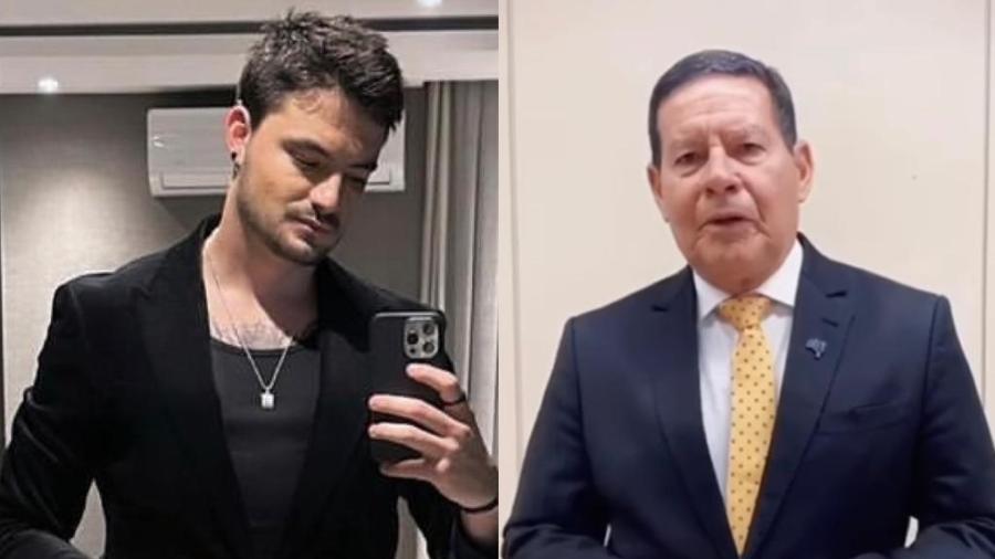 Felipe Neto chamou Hamilton Mourão de "general sem vergonha" - Reprodução / Instagram