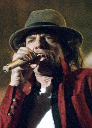 Mick Jagger participou do evento via Skype - Julio César Guimarães/Arquivo Pessoal