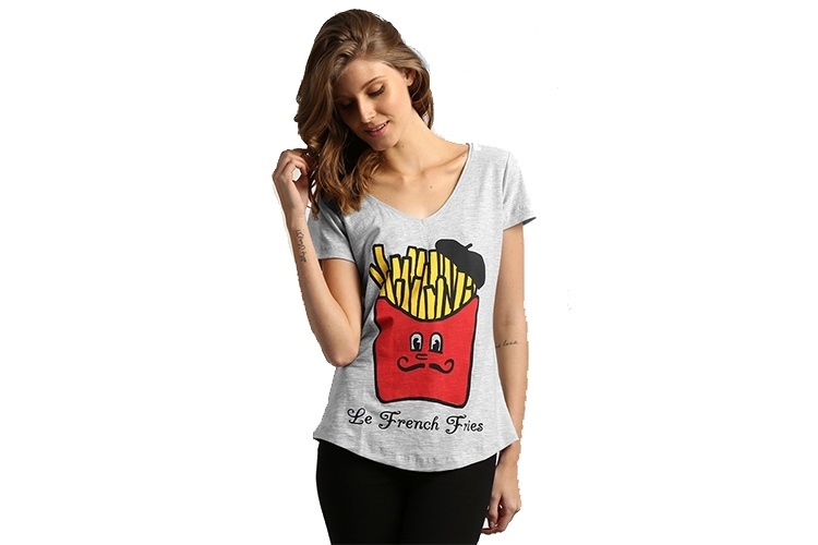 Fome de batata frita. Camiseta da 284 à venda na Zattini. Preço: R$ 109,90. Informações: www.zattini.com.br | Preço e disponibilidade pesquisados em setembro de 2015 e sujeitos a alterações - Divulgação