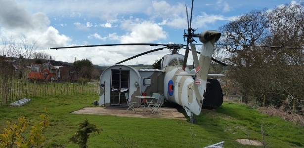 O helicóptero ganhou um "puxadinho" com cozinha e banheiro - Divulgação/Stewart Dungey - Divulgação/Stewart Dungey