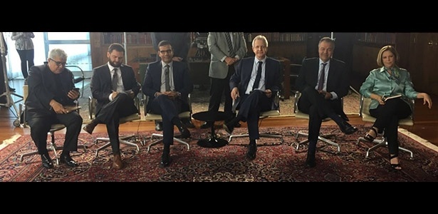 "Roda Viva", nesta segunda (14), entrevista o presidente Michel Temer, com as participações de  Ricardo Noblat ("O Globo"), Sergio D'Avila ("Folha de S. Paulo"), William Correa (TV Cultura), Augusto Nunes (TV Cultura), João Caminoto e Eliane Catanhede ("Estadão")  - Divulgação - Divulgação