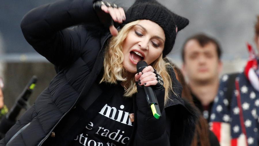 Madonna participou da Marcha das Mulheres em Washington - Reuters