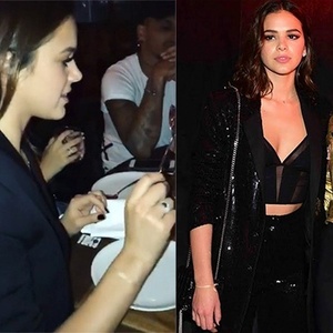 Bruna com o anel e com a peça em um evento de São Paulo nesta quinta-feira (21) - Reprodução/Instagram - Reprodução/Instagram