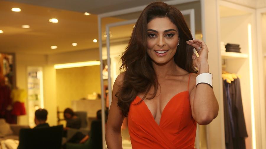 Juliana Paes comparece ao lançamento de uma coleção de moda nos Jardins, bairro nobre de São Paulo - Iwi Onodera/Brazil News