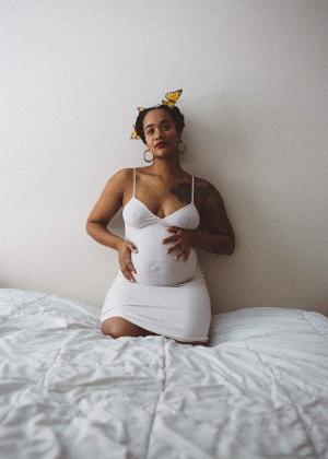 Alexandra Elle está grávida de seis meses do segundo filho - Reprodução/Twitter - Reprodução/Twitter