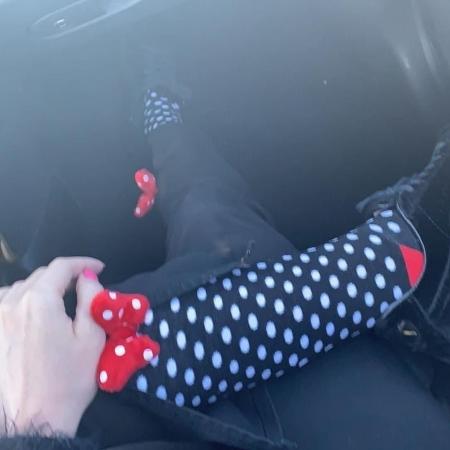 As meias de bolinhas da Minnie de Bárbara Evans  - Reprodução/Instagram/@bárbaraevans22 - Reprodução/Instagram/@bárbaraevans22