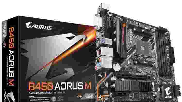 Placa-mãe Gigabyte B450 Aorus M - Divulgação/Gigabyte - Divulgação/Gigabyte