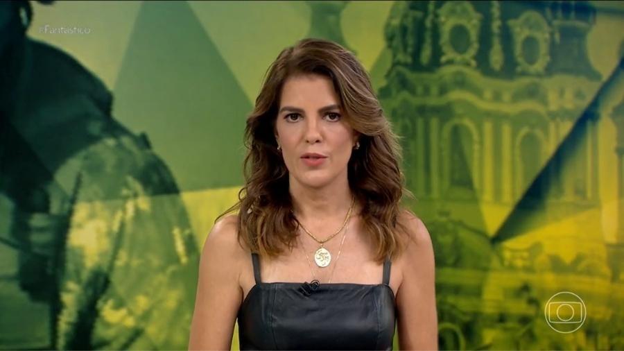 Mariana Gross comandou o "Fantástico" na ausência de Maju Coutinho - Reprodução/Globo