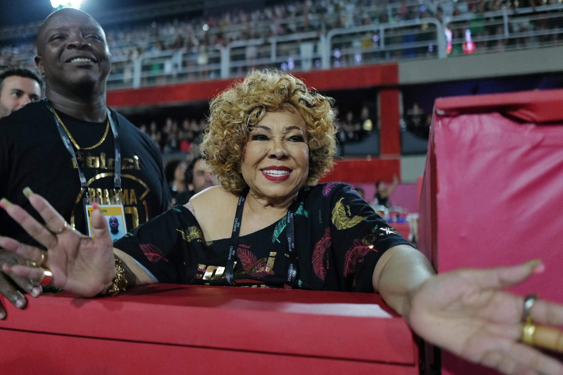 Alcione prestigia o desfile da Mangueira na Sapucaí - Lucas Landau/UOL