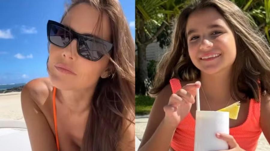 Deborah Secco combina biquíni neon com a filha - Reprodução: Instagram