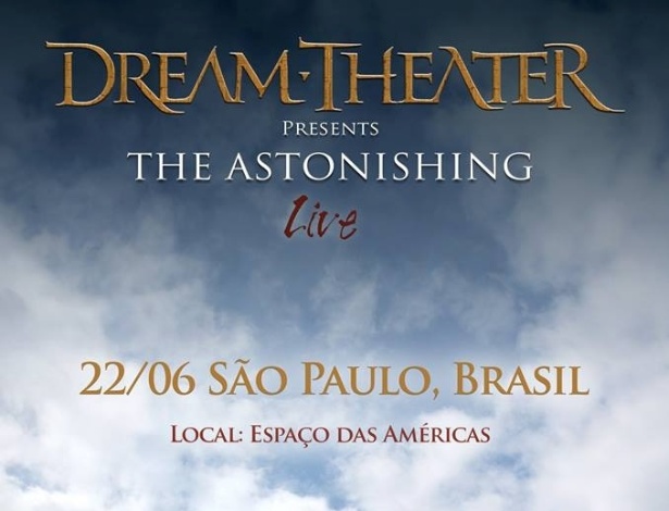Pôster de divulgação do show do Dream Theater em São Paulo - Divulgação