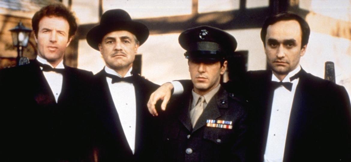James Caan, Marlon Brando, Al Pacino e John Cazale em imagem do filme "O Poderoso Chefão" - Divulgação