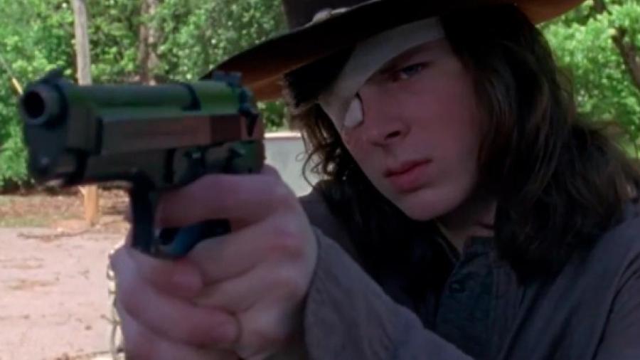 Chandler Riggs interpreta Carl Grimes em "Walking Dead" - Reprodução