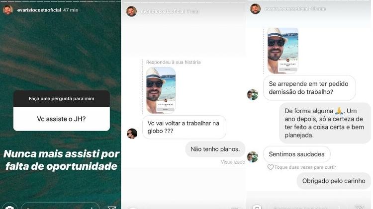 Evaristo Costa responde aos fãs - Reprodução/Instagram - Reprodução/Instagram