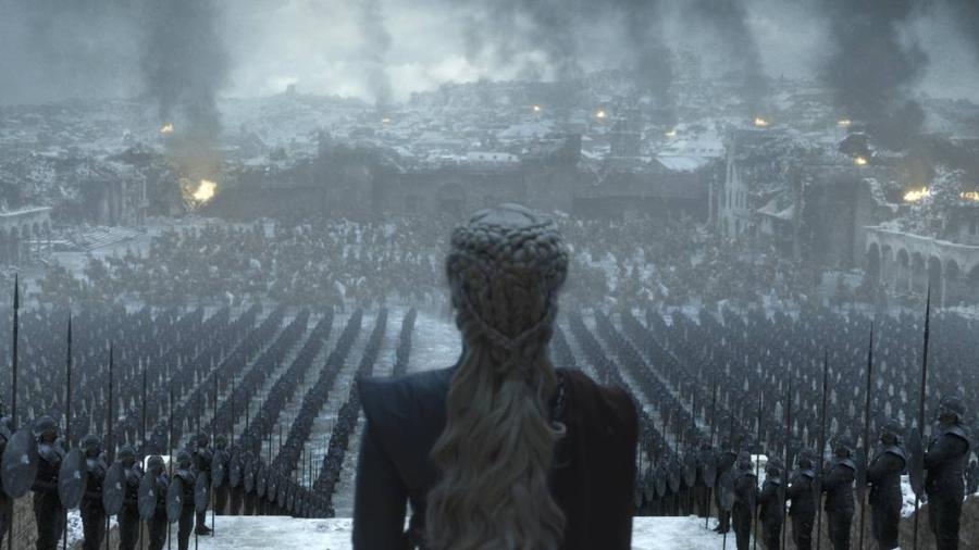 Daenerys (Emilia Clarke) dá o seu discurso em "Game of Thrones" - Divulgação