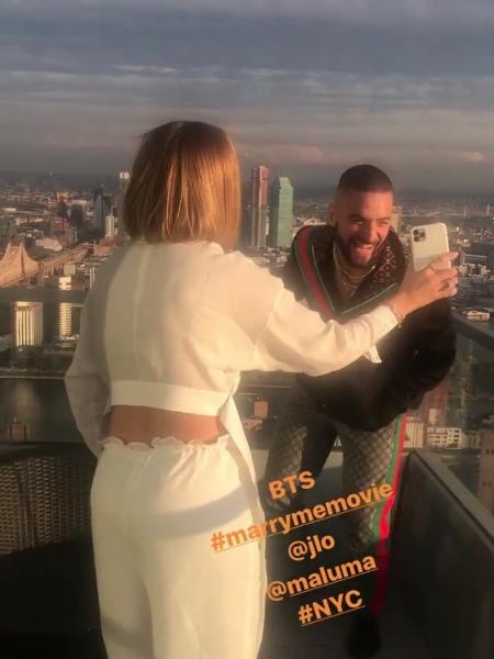 Jennifer Lopez mostra foto que tirou de Maluma - Reprodução/Instagram