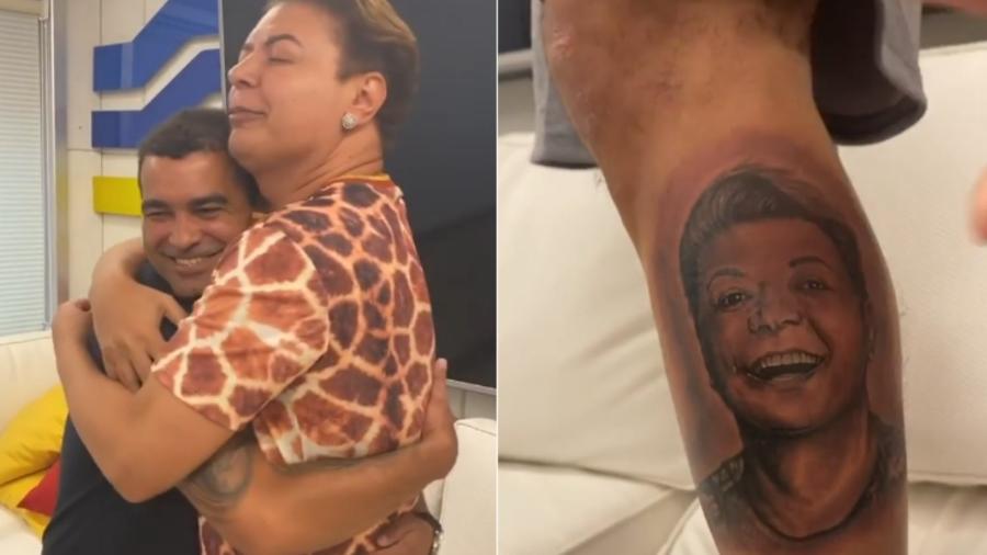 David Brazil agradece fã que tatuou seu rosto na perna - Reprodução/Instagram