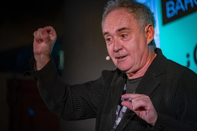 Ferran Adriá em evento de fevereiro de 2020