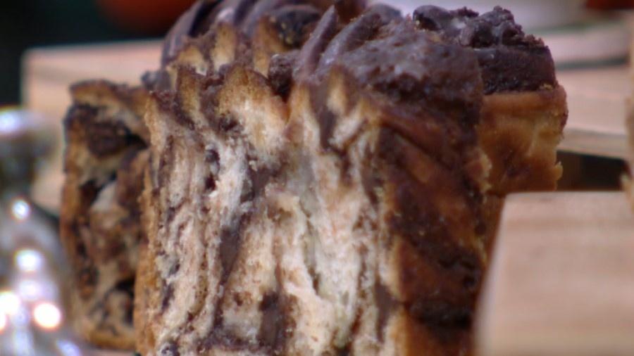 Babka, um pão com creme de avelã típico na região leste da Europa - Reprodução/TV Globo