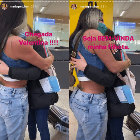 Gretchen mostrou reencontro com a filha Valentina - Reprodução/Instagram