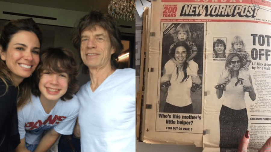 Lucian Gimenez mostrou dossiê com capas de jornais e revistas da época em que ela engravidou de Mick Jagger - Reprodução/Instagram