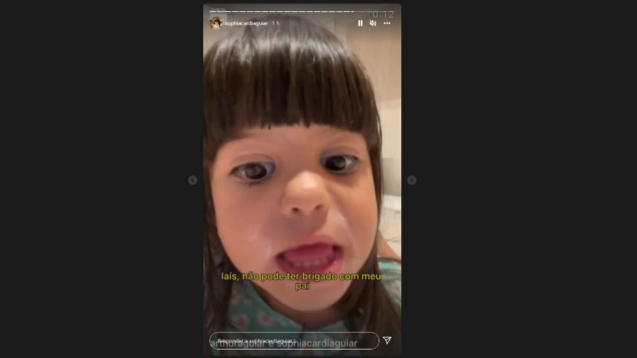 BBB 22: Filha de Arthur Aguiar, Sofia, fica brava com briga do pai - Reprodução/Instagram