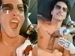 'Humilde e gente boa', diz tatuador que fez Cristo Redentor em Bruno Mars