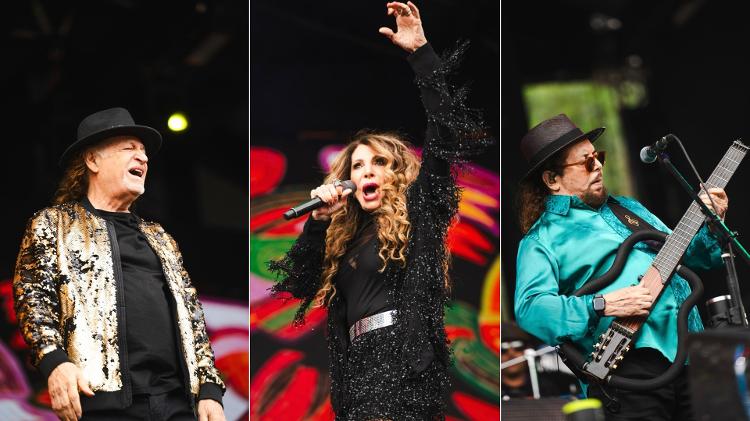  Alceu Valença, Elba Ramalho e Geraldo Azevedo em show do Grande Encontro no Rock the Mountain 2024