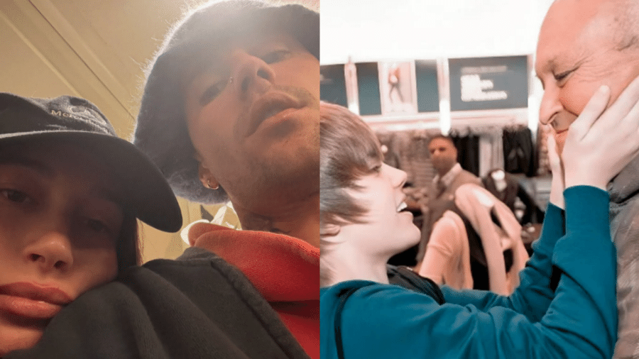 Justin Bieber compartilha selfie com a esposa, Hailey Bieber Justin Bieber compartilha selfie com a esposa, Hailey Bieber