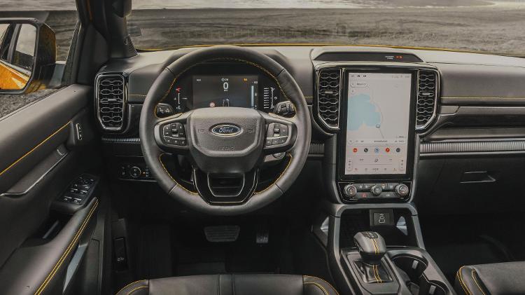Interior da Ford Ranger PHEV Interior da Ford Ranger PHEV