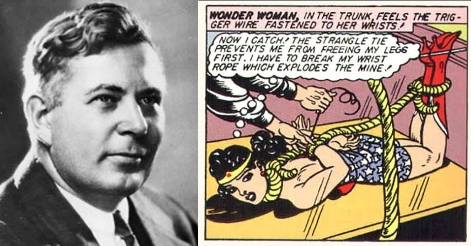 William Marston e um quadrinho da Mulher-Maravilha - Reprodução