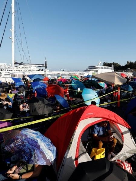 Fãs acampam em fila para tentar garantir lugar nos painéis da Marvel e da DC na San Diego Comic-Con - Mario Anzuoni/Reuters - Mario Anzuoni/Reuters