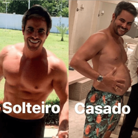 Kaká Diniz brinca sobre antes e depois do casamento - Reprodução/Instagram