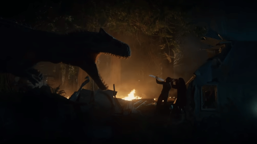 Cena de Battle at Big Rock, um curta-metragem da franquia Jurassic World - Reprodução/Youtube/Jurassic World