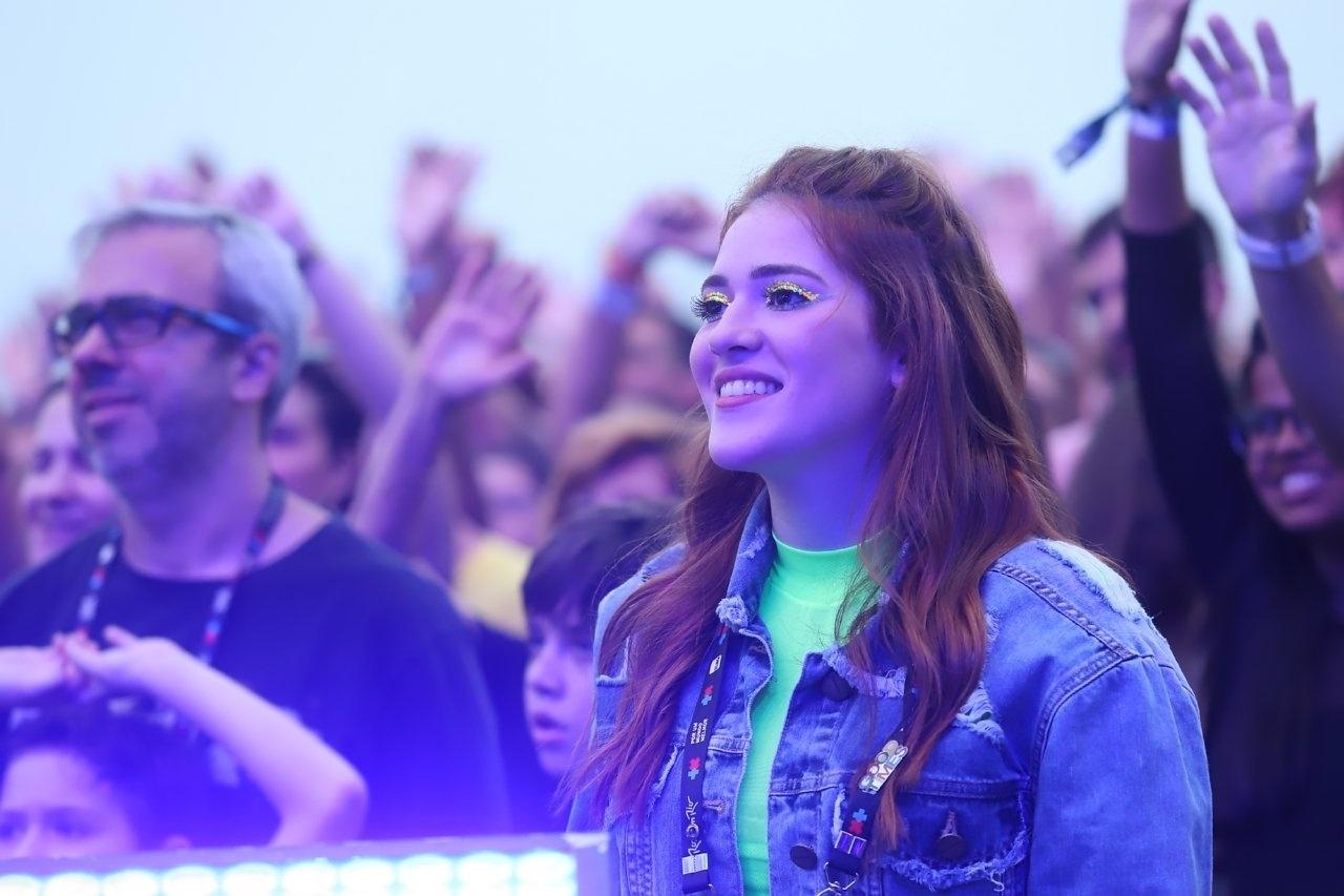 A ex-BBB e repórter do Multishow Ana Clara curte o show de Melim no último dia do Rock in Rio - Daniel Pinheiro/AgNews