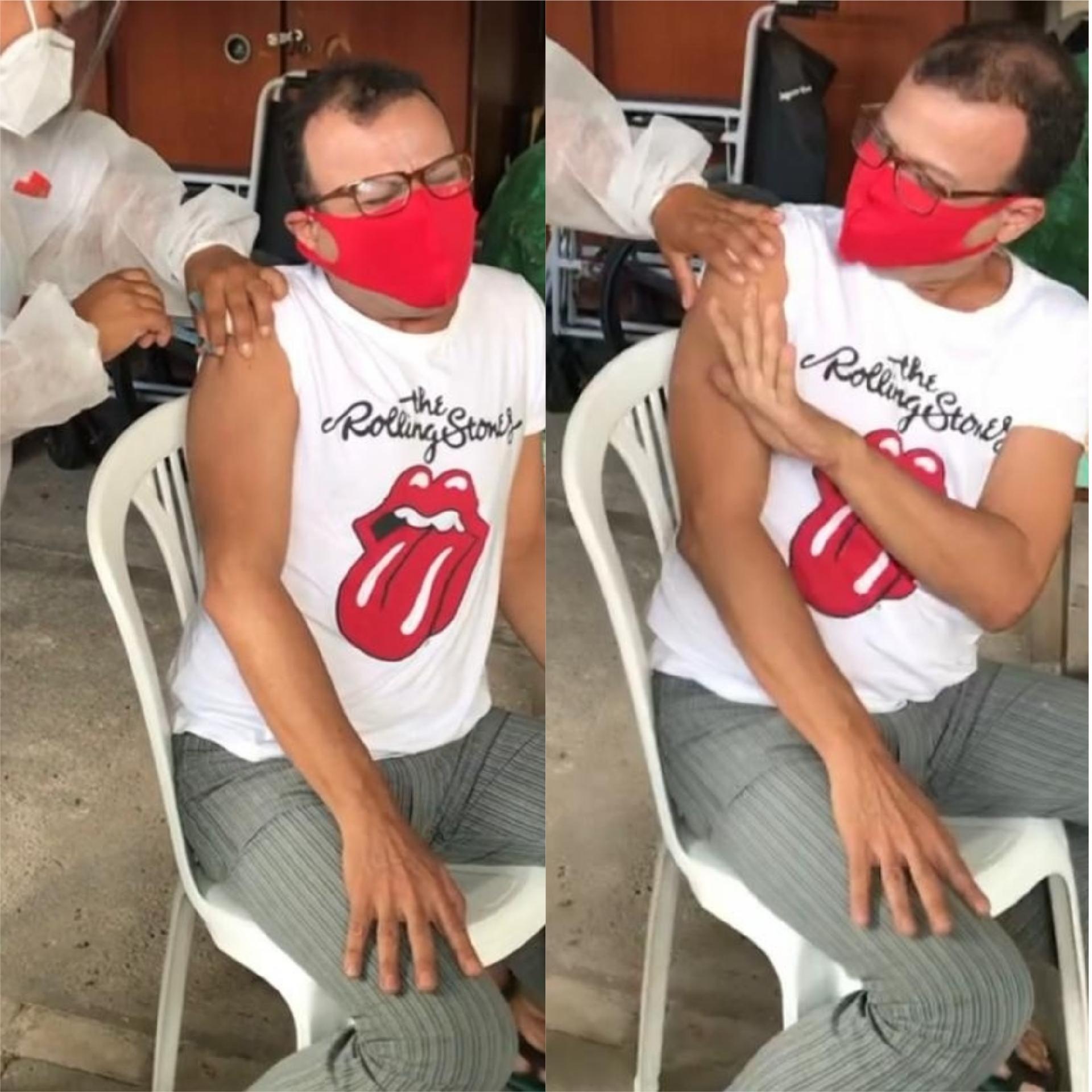 Ex-BBB Daniel Rolim toma vacina contra covid-19 - Reprodução / Instagram