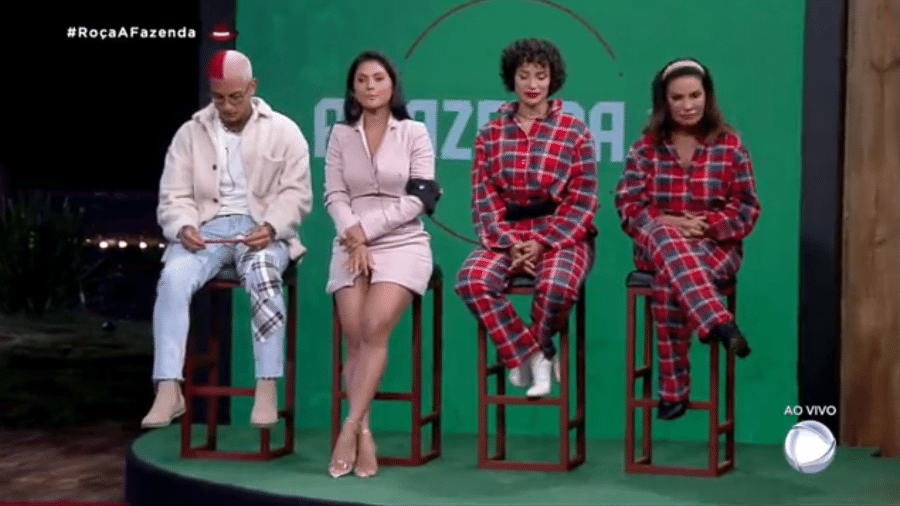 A Fazenda 2021: Aline, Dynho, Mileide e Solange estão na 12ª roça - Reprodução/Playplus