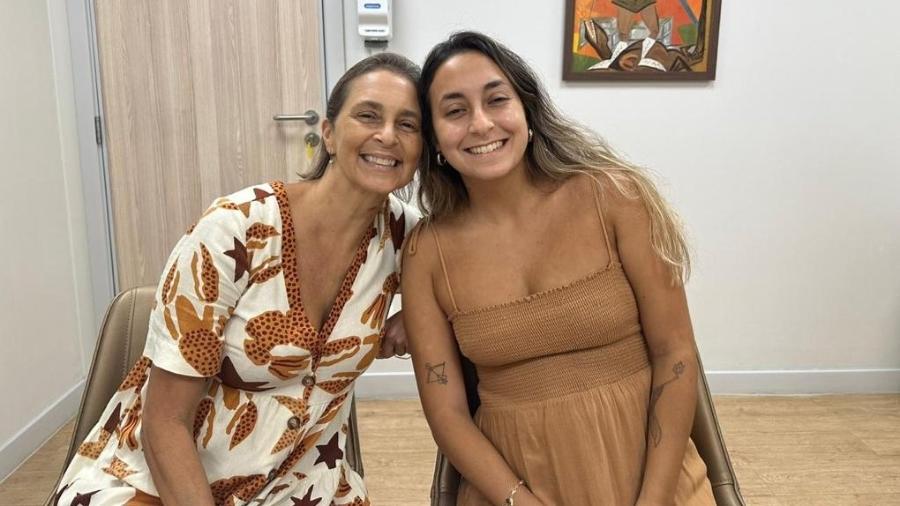 Elizabeth com a filha Julia, que doou 65% do fígado para a mãe - Arquivo pessoal