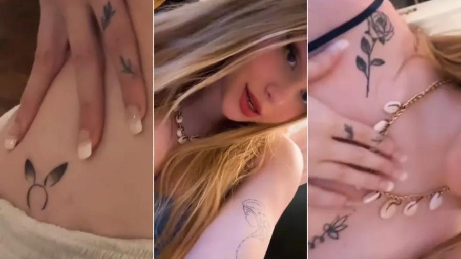 Bettina Negrini exibe tatuagens - Reprodução/TikTok