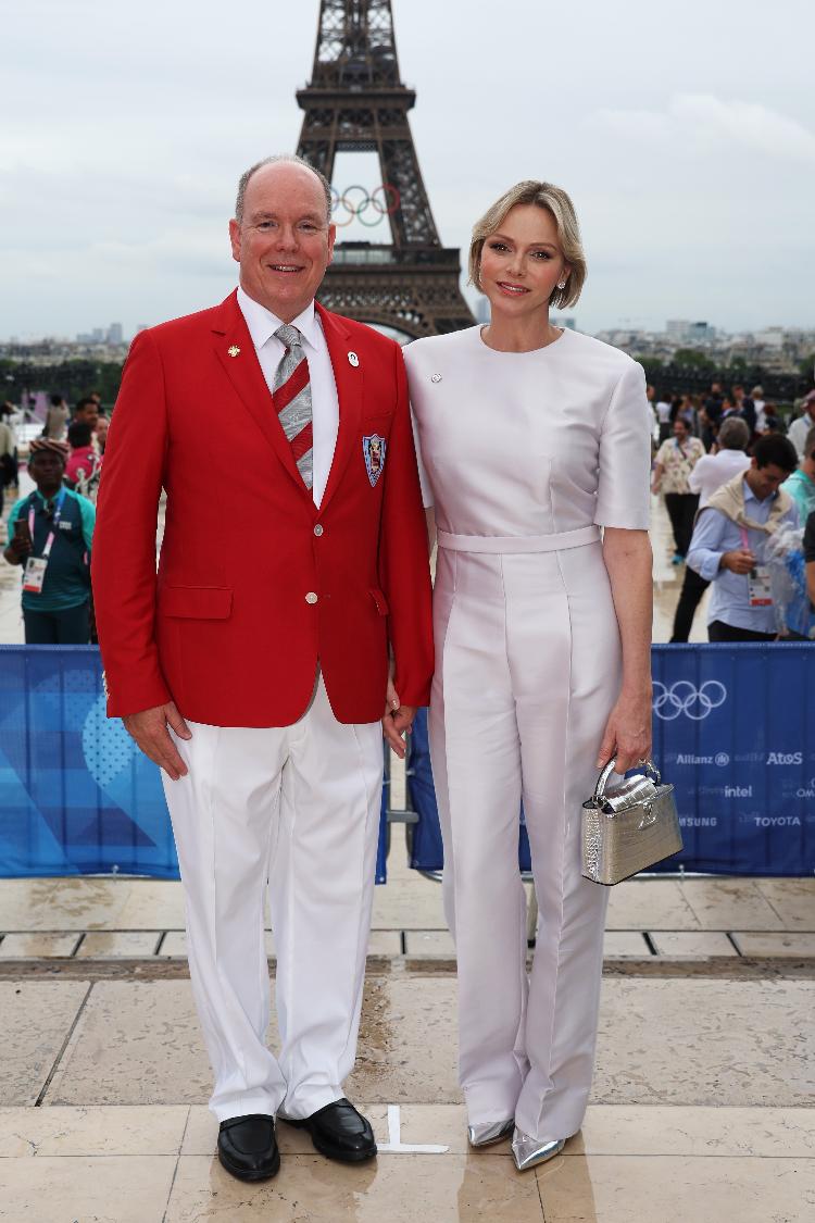 Príncipe Albert II e princesa Charlene de Mônaco nas Olímpiadas