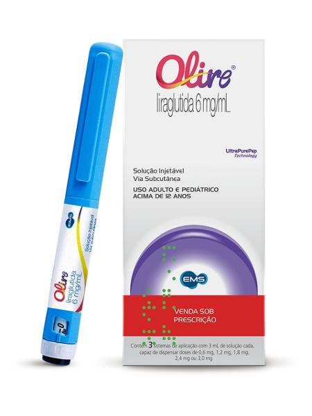 A caneta injetável Olire, da EMS, para combate à obesidade