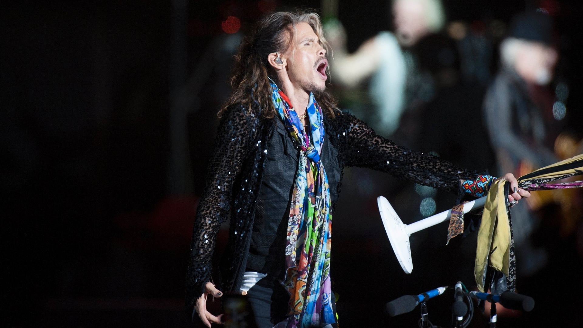 15.out.2016 - Aerosmith se apresenta no Allianz Parque, em São Paulo, com estádio lotado - Reinaldo Canato/UOL