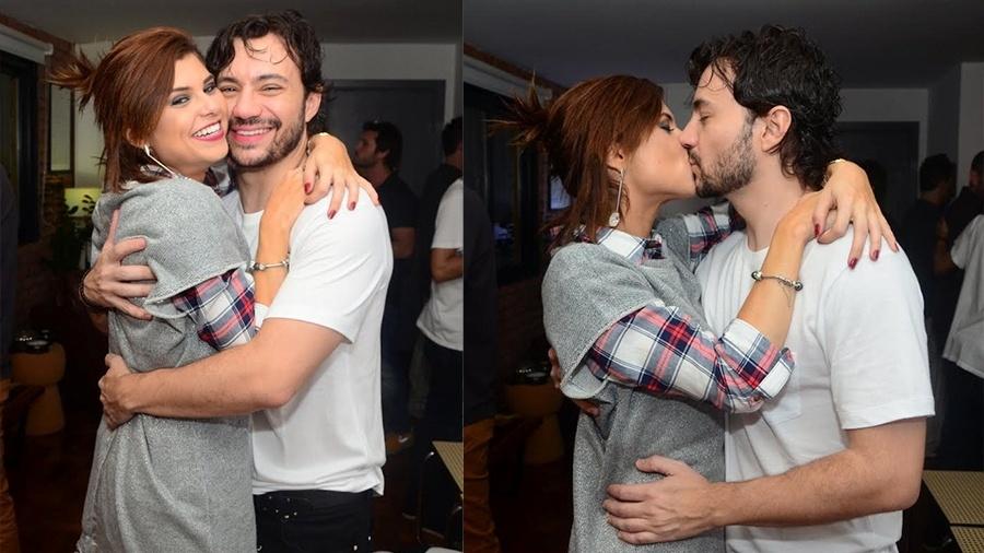 Julianne Trevisol beija Rafael Primot em festa para comemorar estreia da peça "Uma Vida Boa" em São Paulo - Eduardo Martins/Ag.News