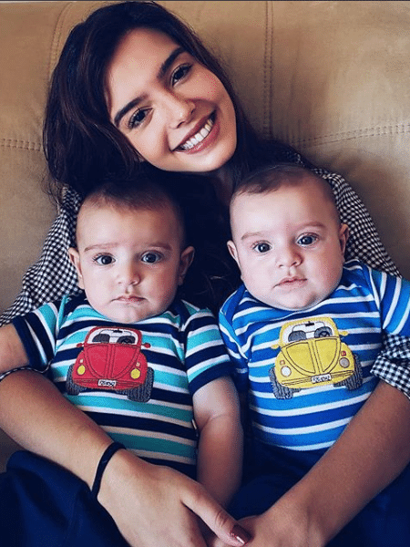 Giovana Lancellotti com os irmãos gêmeos - Reprodução/Instagram