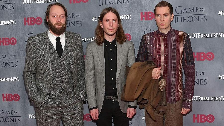 Três dos membros do Sigur Rós: Georg Hólm, Orri Páll Dýrason e Jónsi Birgisson - Divulgação/IMDb