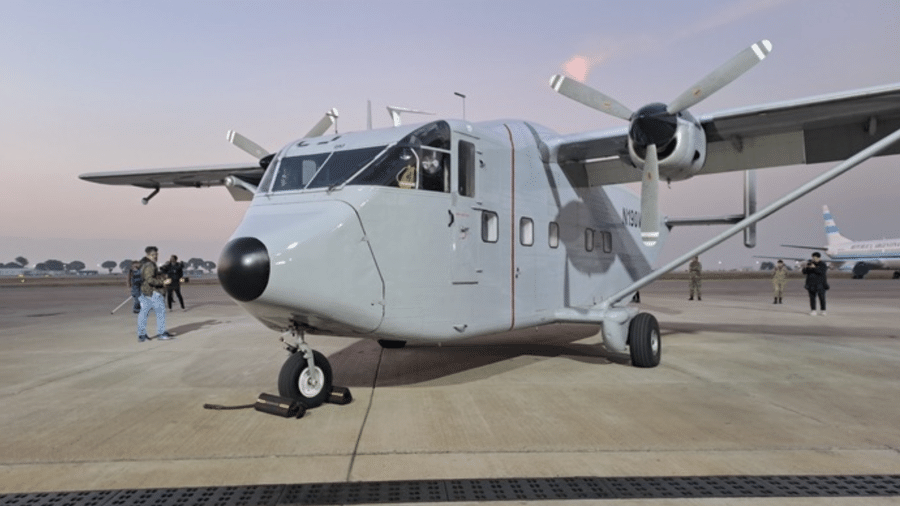 Skyvan PA-51 (Short SC.7), um dos aviões utilizados nos voos da morte na Argentina - ANSA