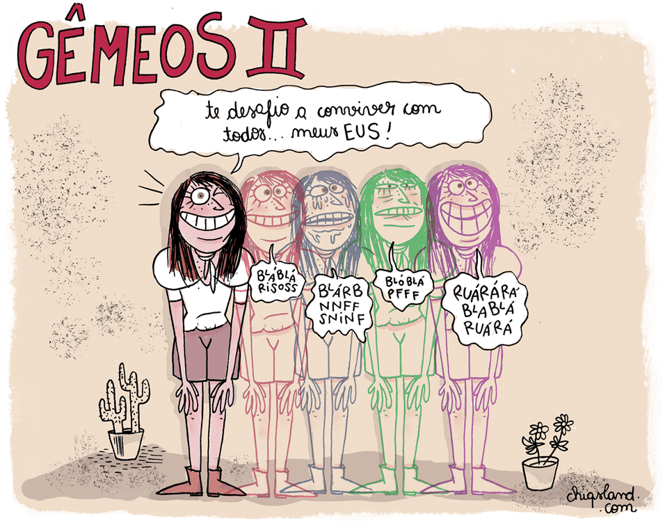 Charge Chiquinha - Gêmeos - Chiquinha