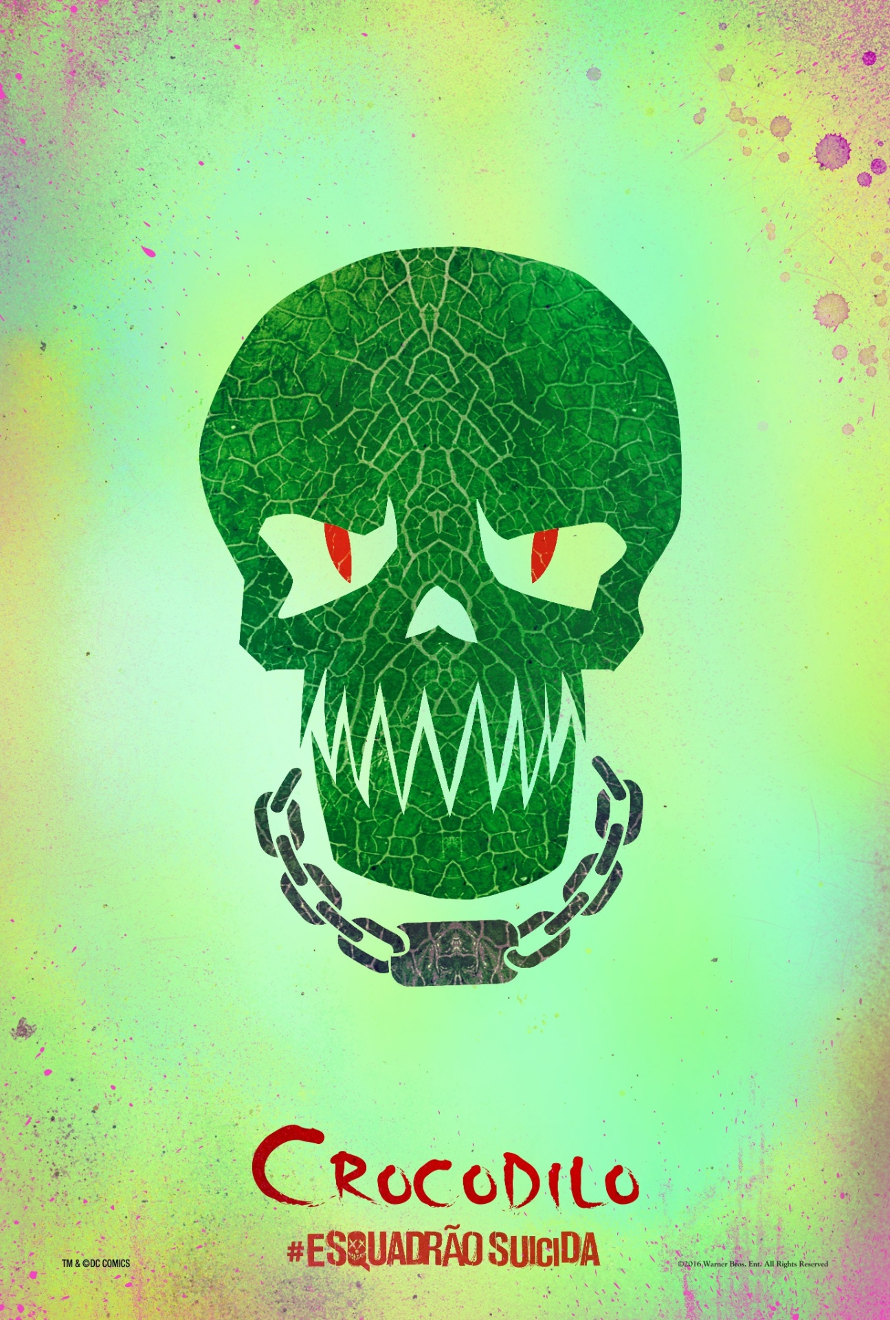 Cartaz destaca Crocodilo, personagem de Adewale Akinnuoye-Agbaje em "Esquadrão Suicida" - Divulgação