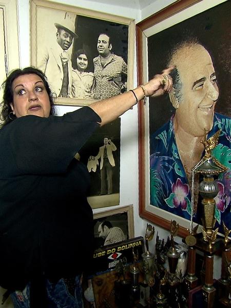 Vitoria Cury, filha do apresentador Bolinha, morto em 1998, em entrevista para o "Domingo Show" - Divulgação/Record